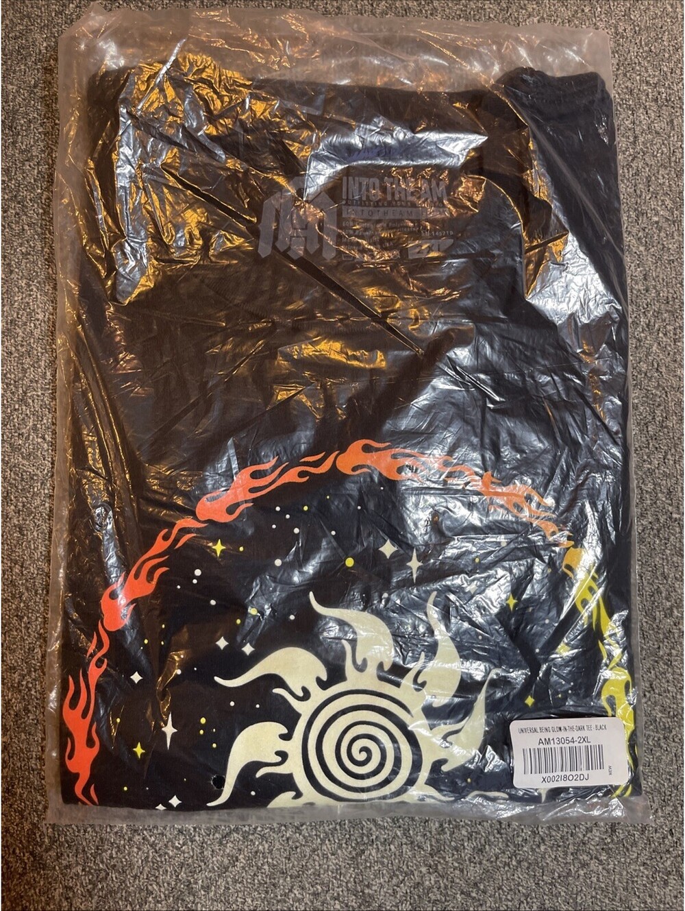 New - Into The Am Tee-Black Universal Being Glow-In-The-Dark AM13054 - 2XL